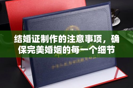 抚顺结婚证制作的注意事项，确保完美婚姻的每一个细节