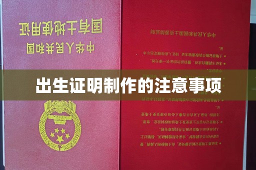 抚顺出生证明制作的注意事项