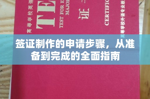 抚顺签证制作的申请步骤，从准备到完成的全面指南